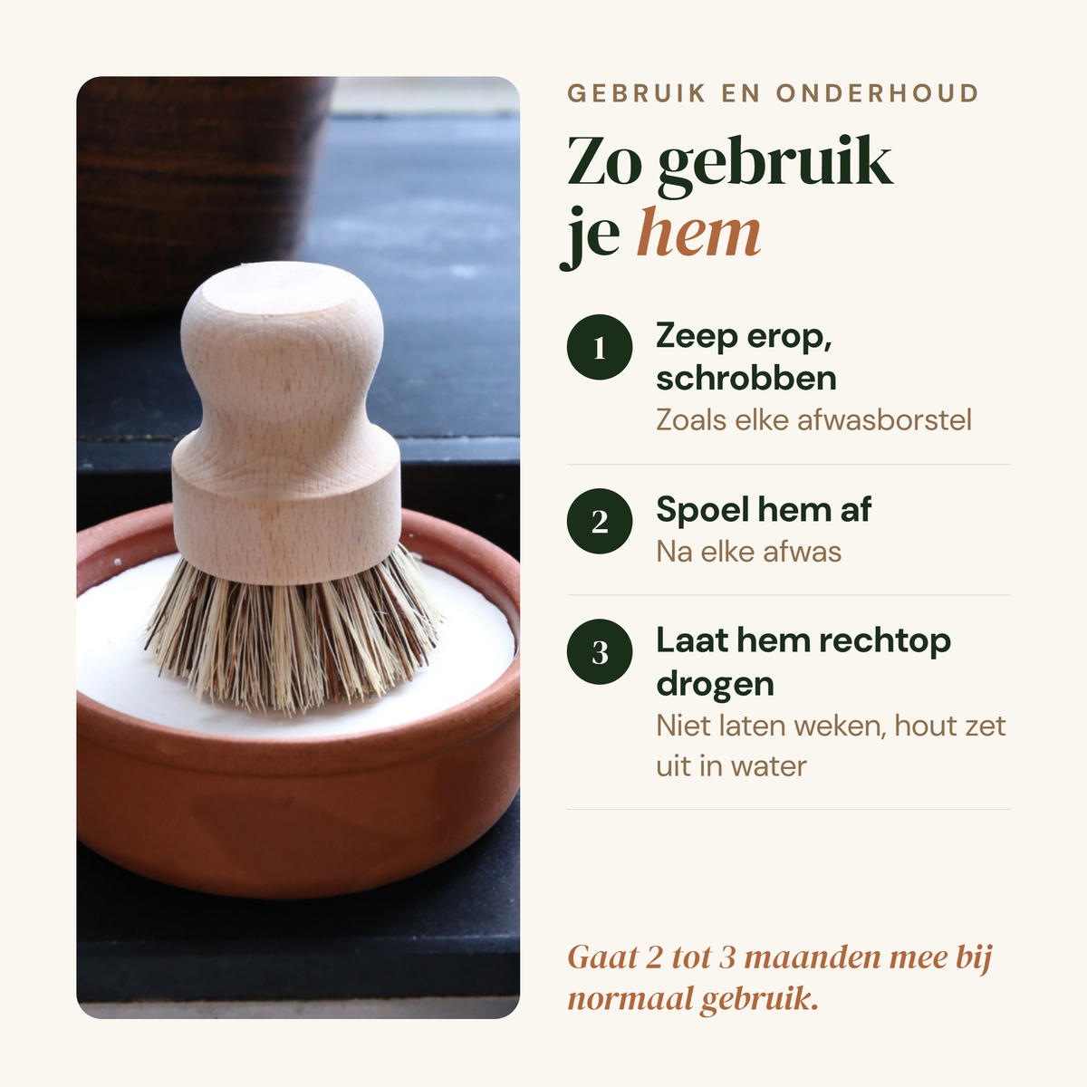 Afwasborstel: zo gebruik je hem