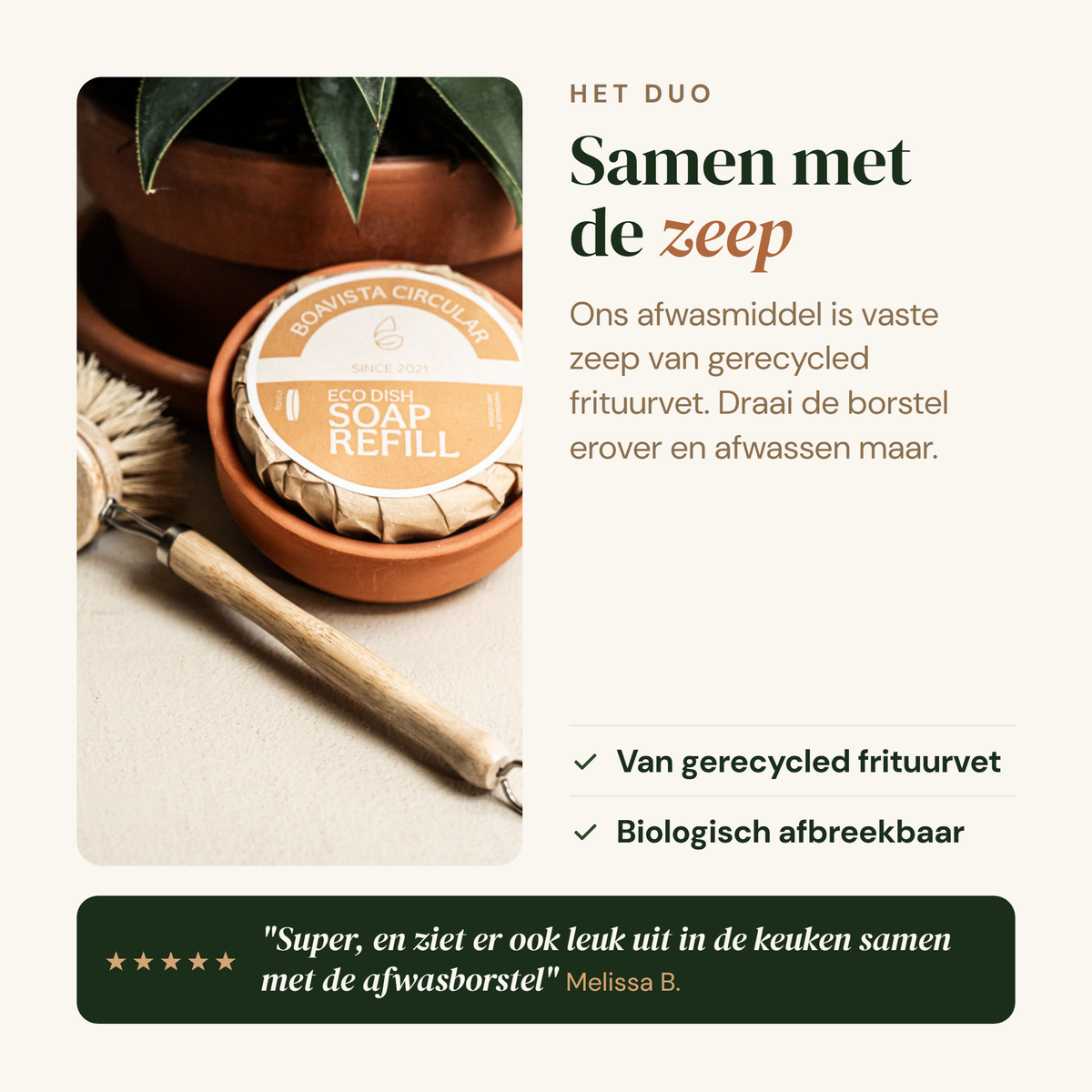 Afwasborstel: samen met de zeep