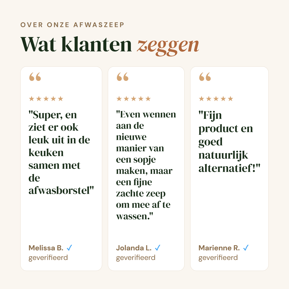 Afwasmiddel Refill: echte klanten