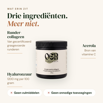 Grasgevoerde Rundercollageen: drie ingredienten