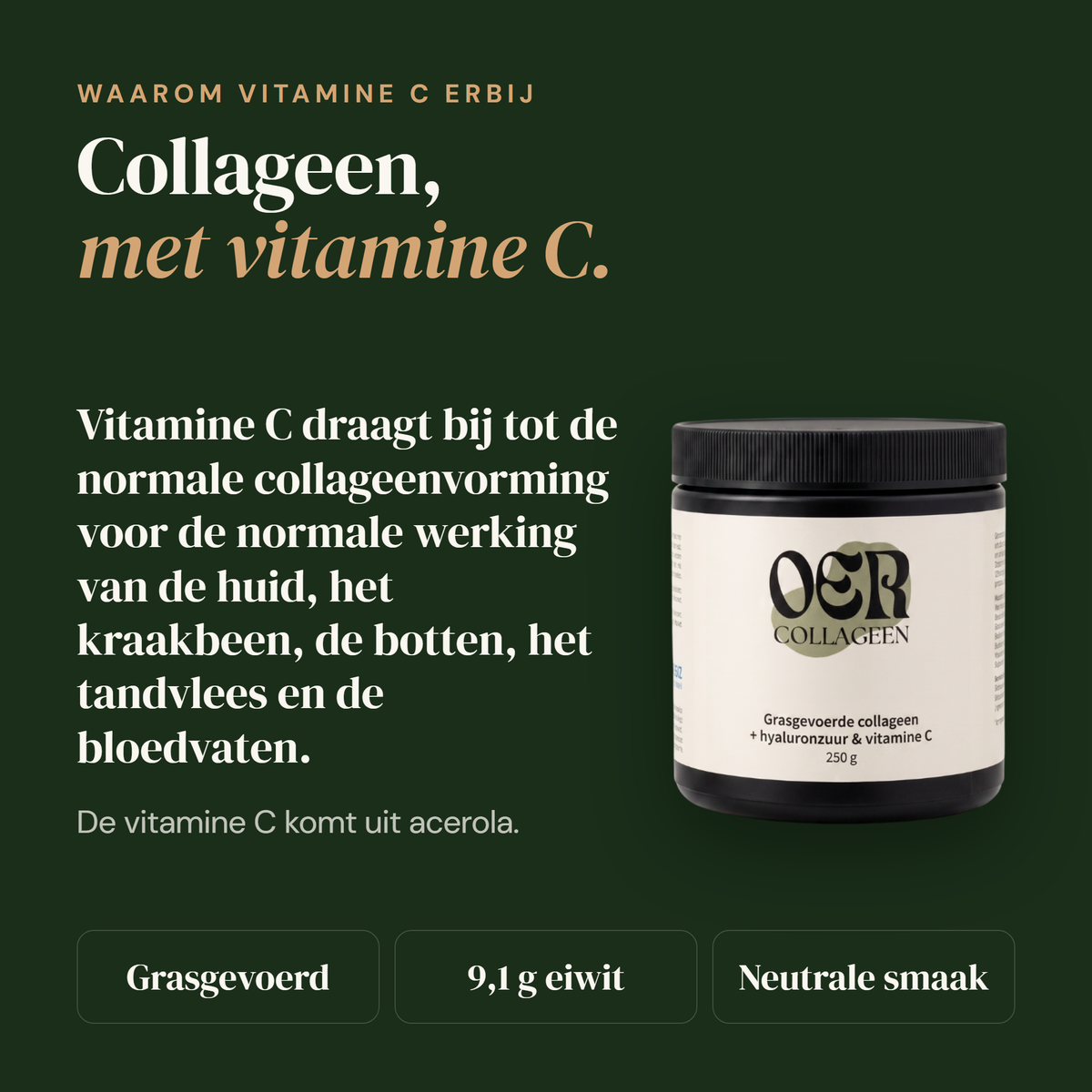 Grasgevoerde Rundercollageen: met vitamine c