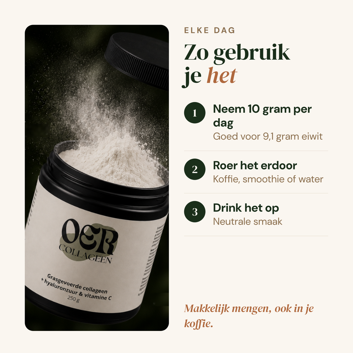 Grasgevoerde Rundercollageen: zo gebruik je het