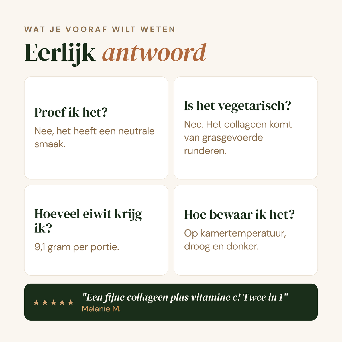 Grasgevoerde Rundercollageen: eerlijk antwoord