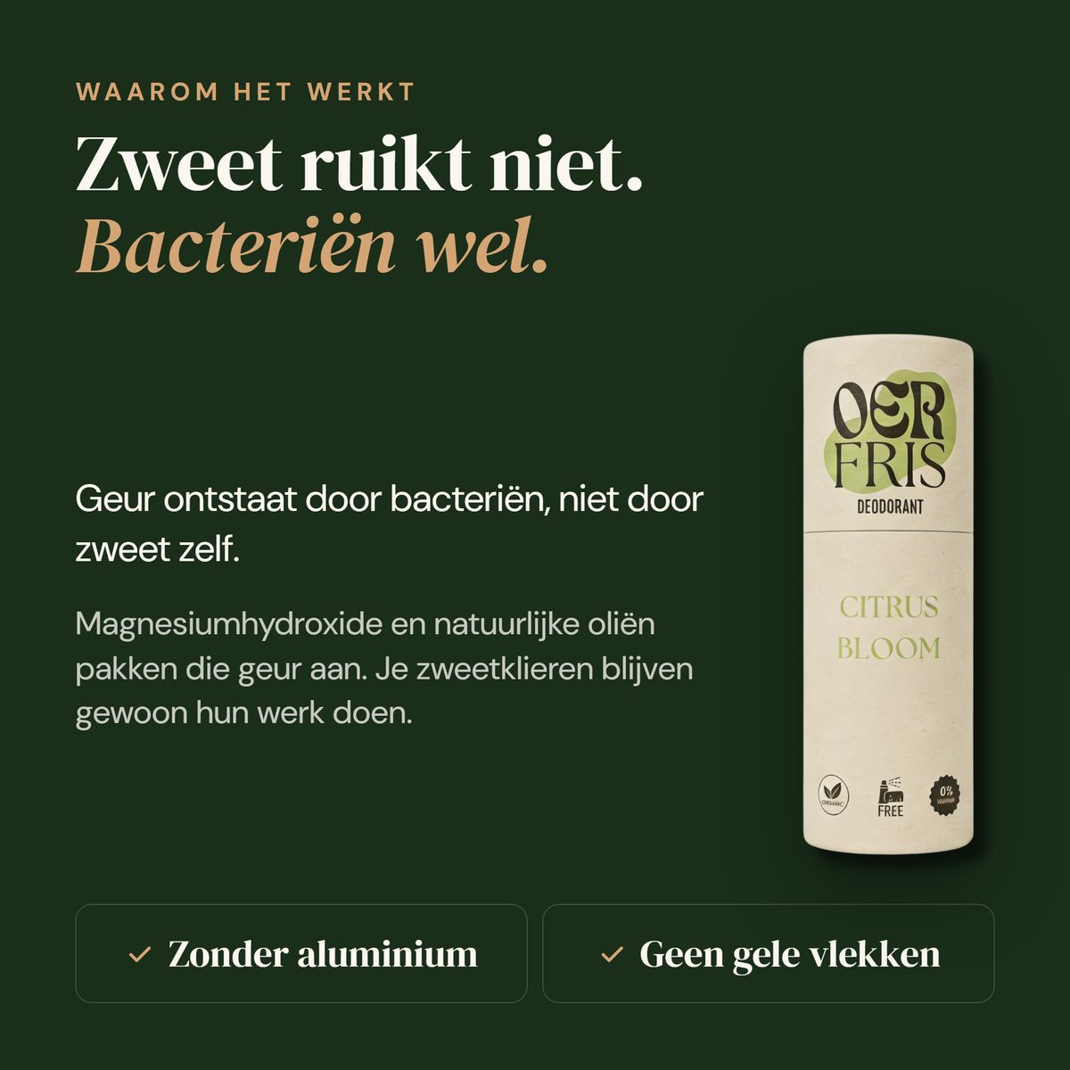 Deodorant: geur niet zweet