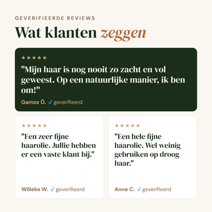 Haarolie: echte klanten