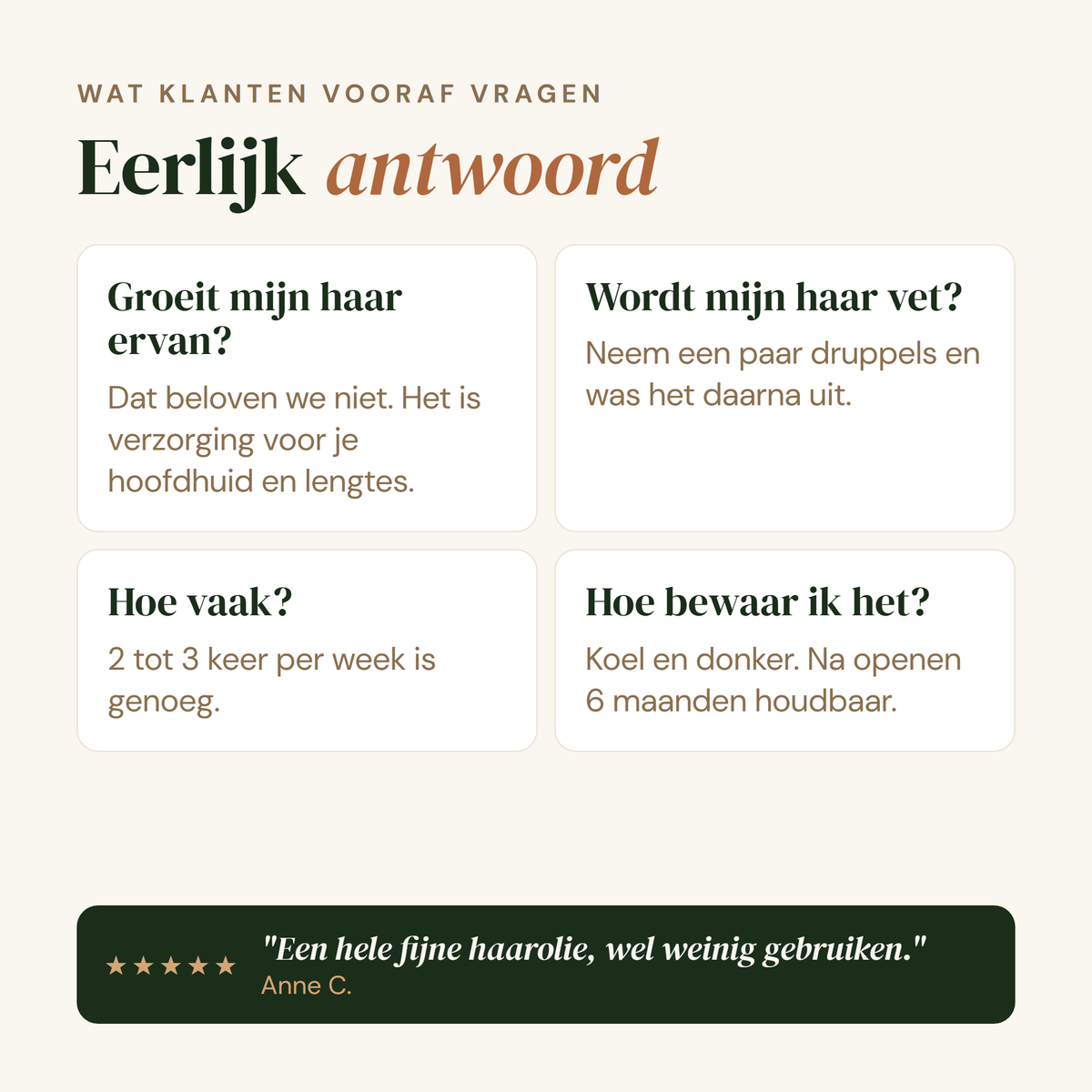 Haarolie: eerlijk antwoord
