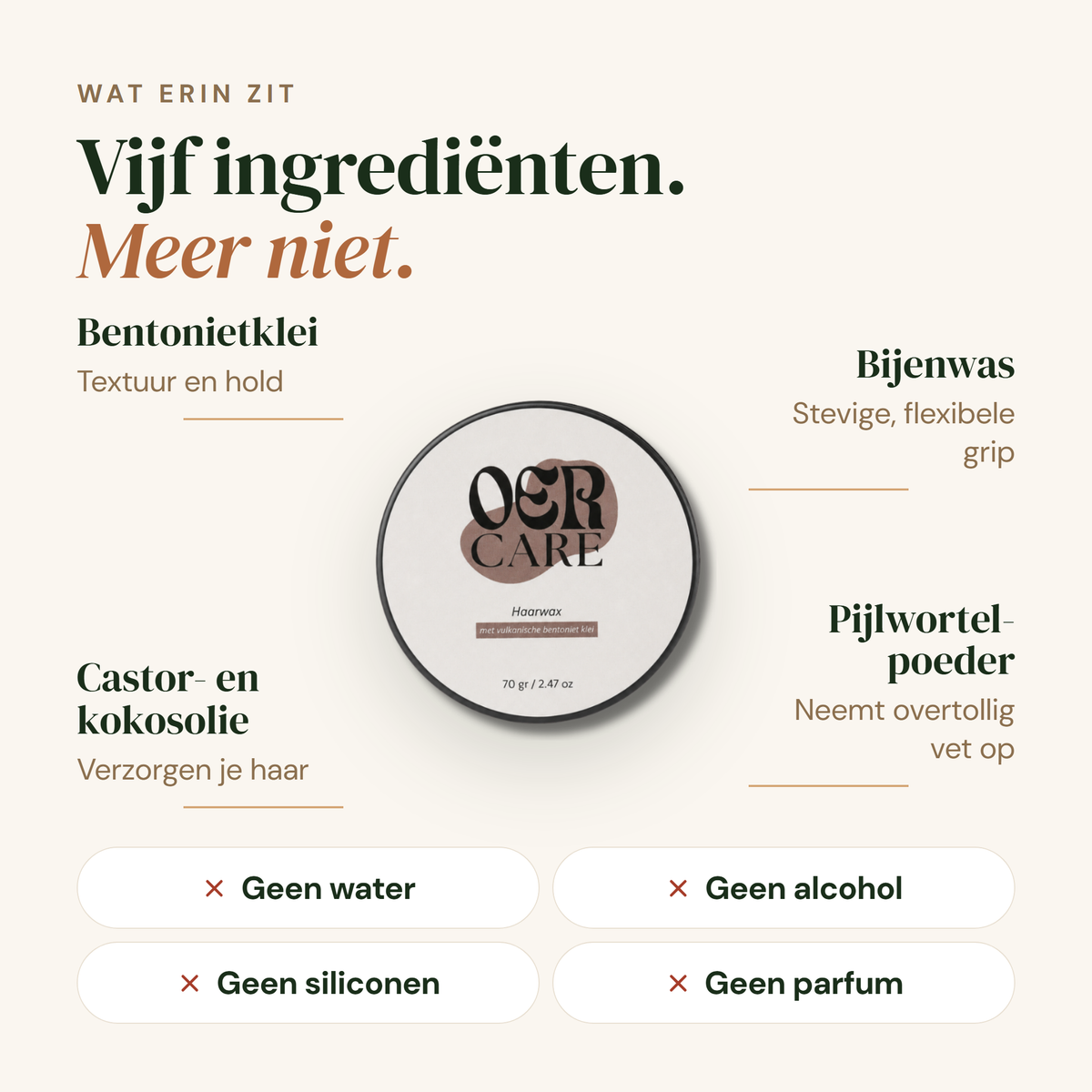 Haarwax: vijf ingredienten