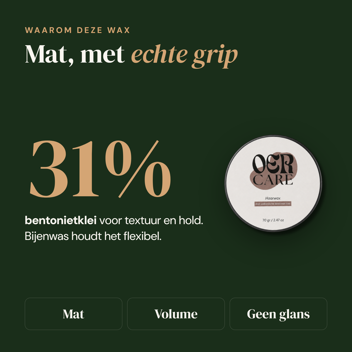 Haarwax: mat met grip