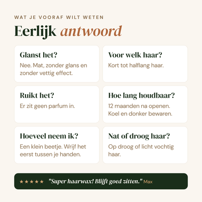 Haarwax: eerlijk antwoord