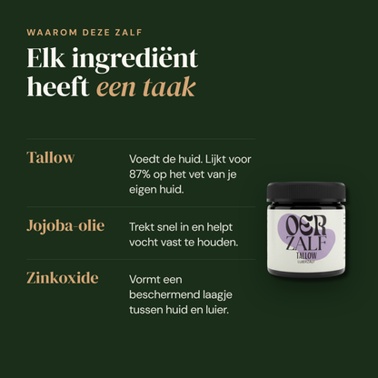 Luierzalf: elk ingredient een taak