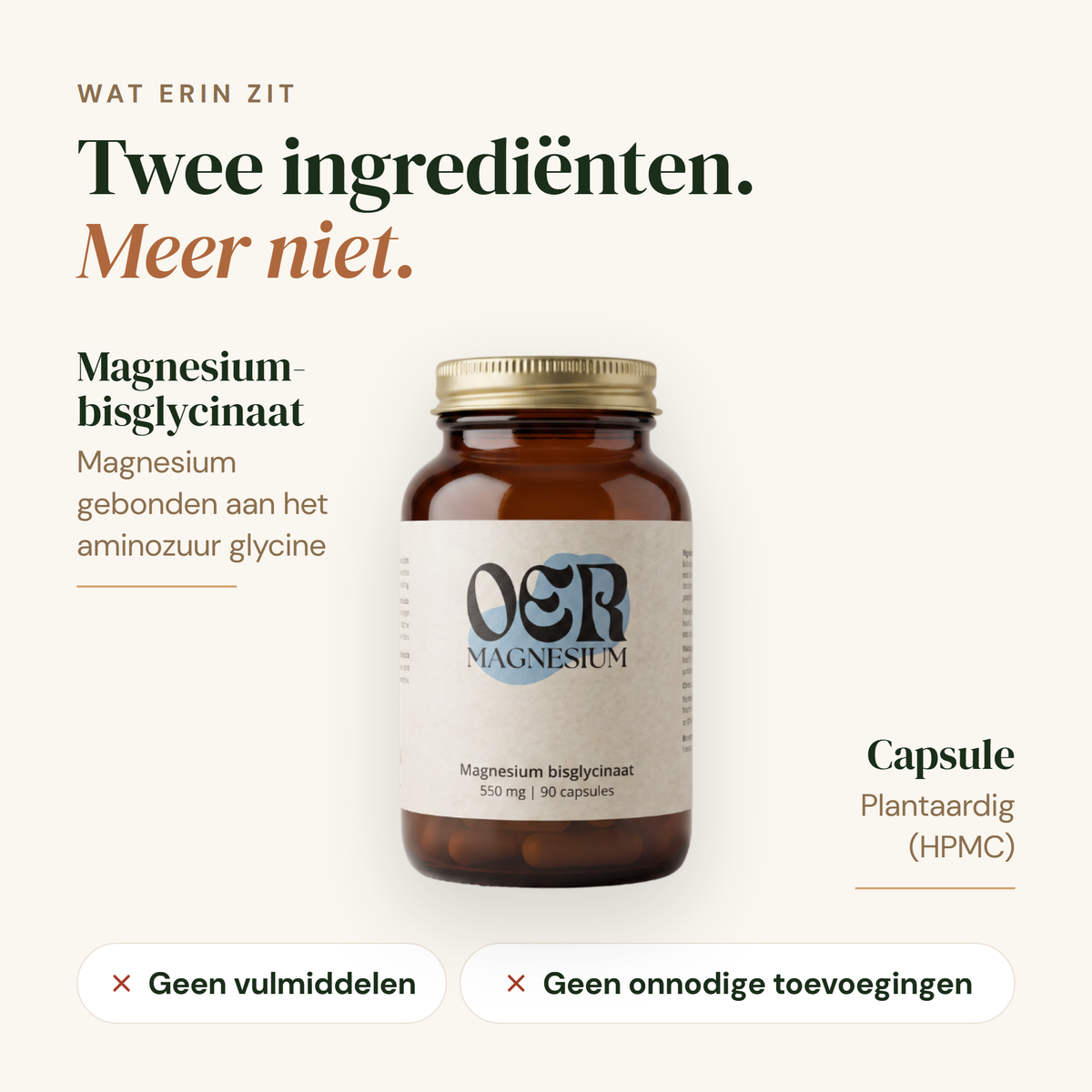 Magnesiumbisglycinaat: twee ingredienten