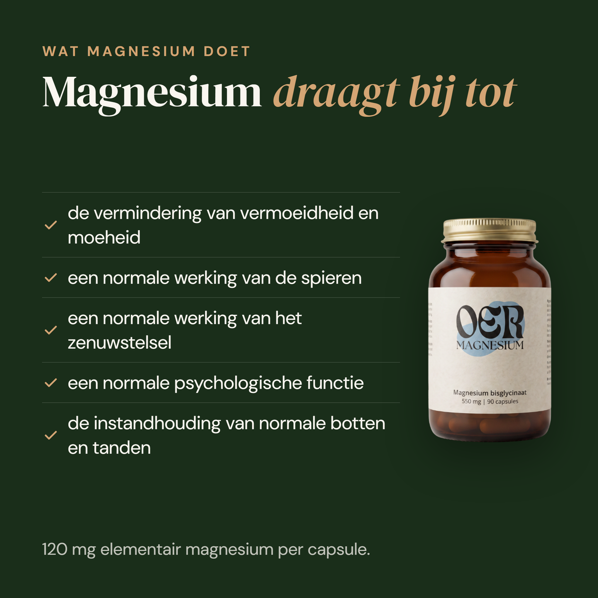 Magnesiumbisglycinaat: wat magnesium doet