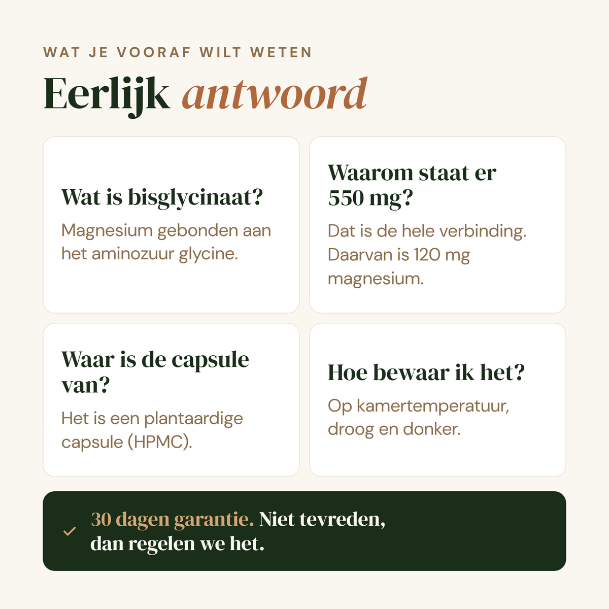 Magnesiumbisglycinaat: eerlijk antwoord
