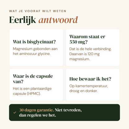 Magnesiumbisglycinaat: eerlijk antwoord