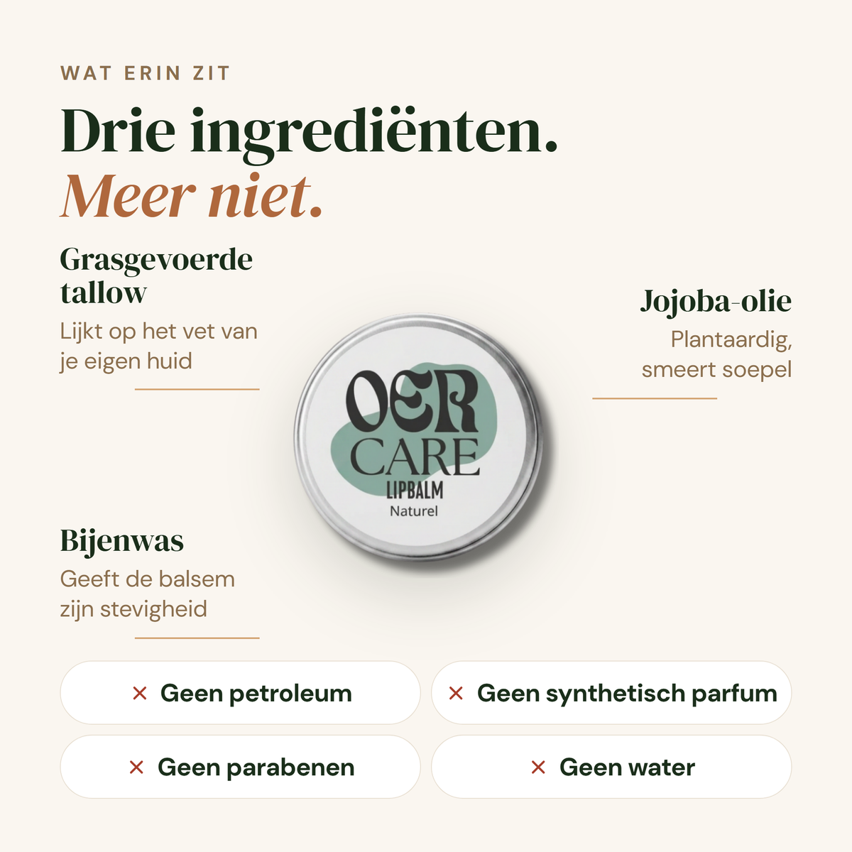 Lippenbalsem: drie ingredienten
