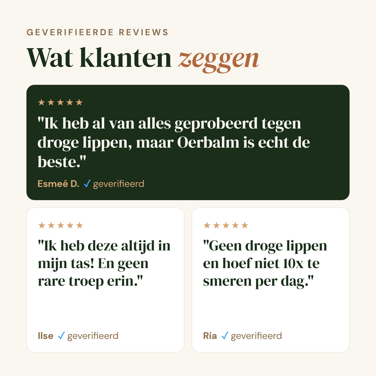 Lippenbalsem: echte klanten