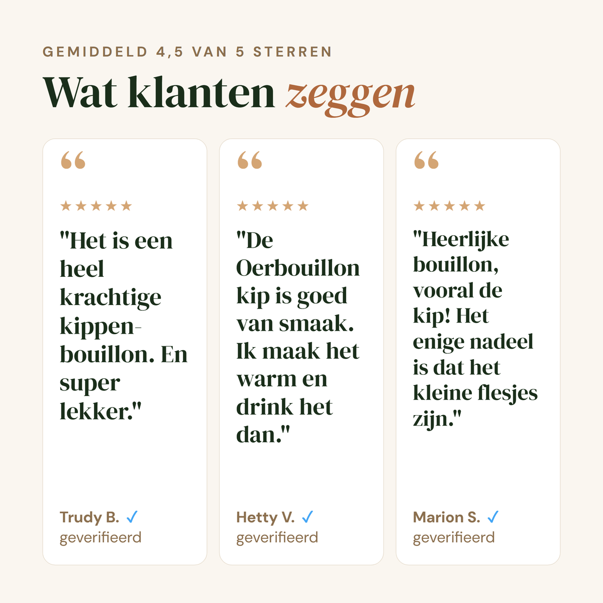 Oerboullion: echte klanten