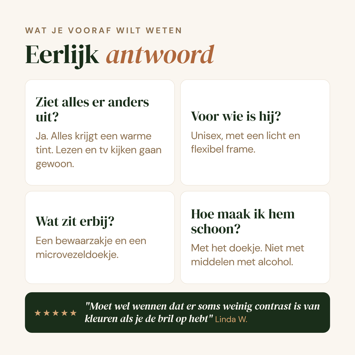 Oerbril: eerlijk antwoord