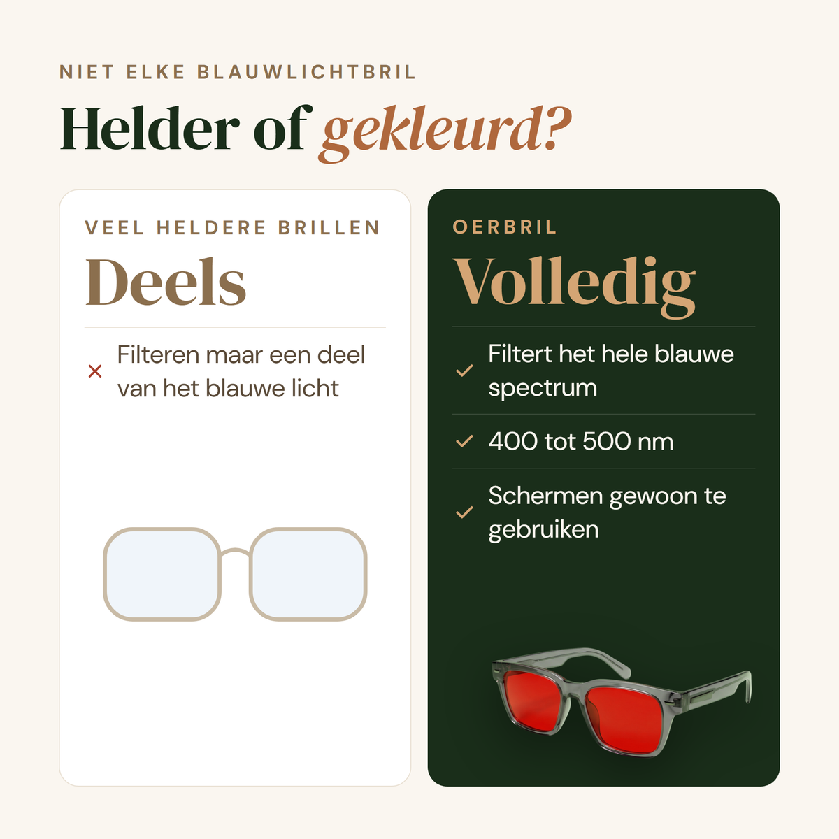 Oerbril: helder of gekleurd