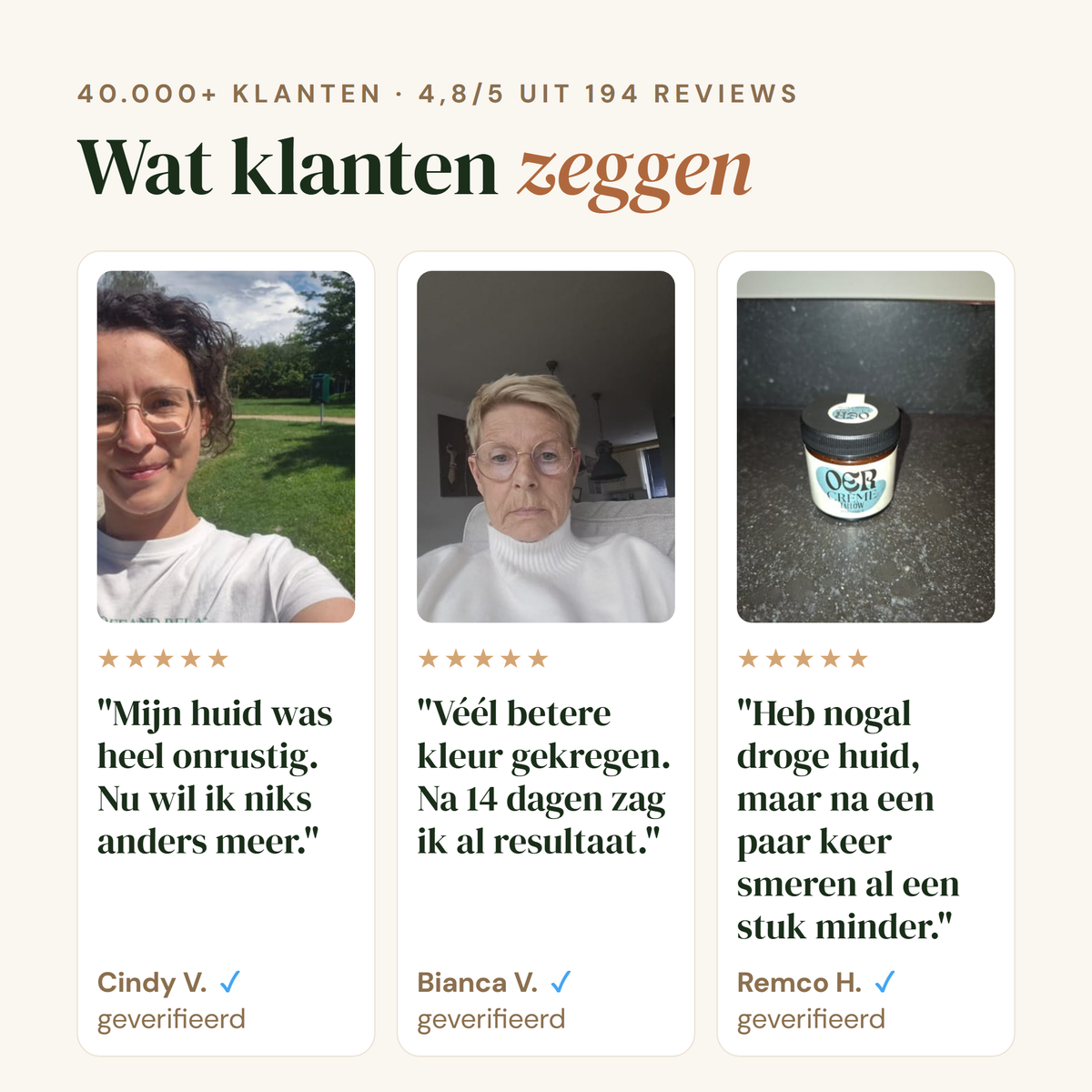 Reviews van klanten over de Oercrème