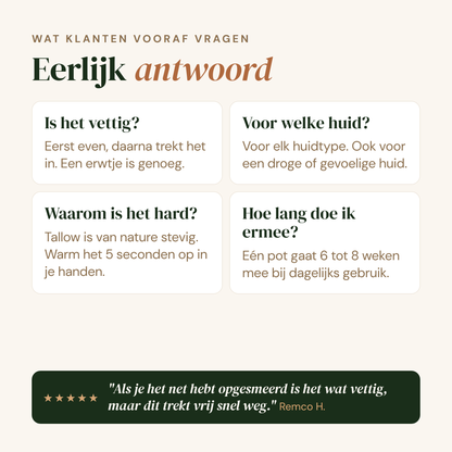 Eerlijke antwoorden op veelgestelde vragen over de Oercrème