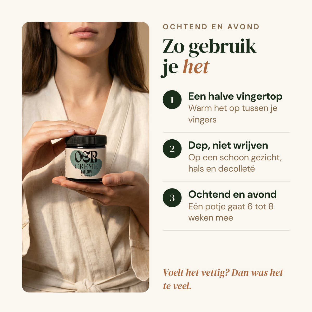 Oercrème Vitamine E: zo gebruik je het