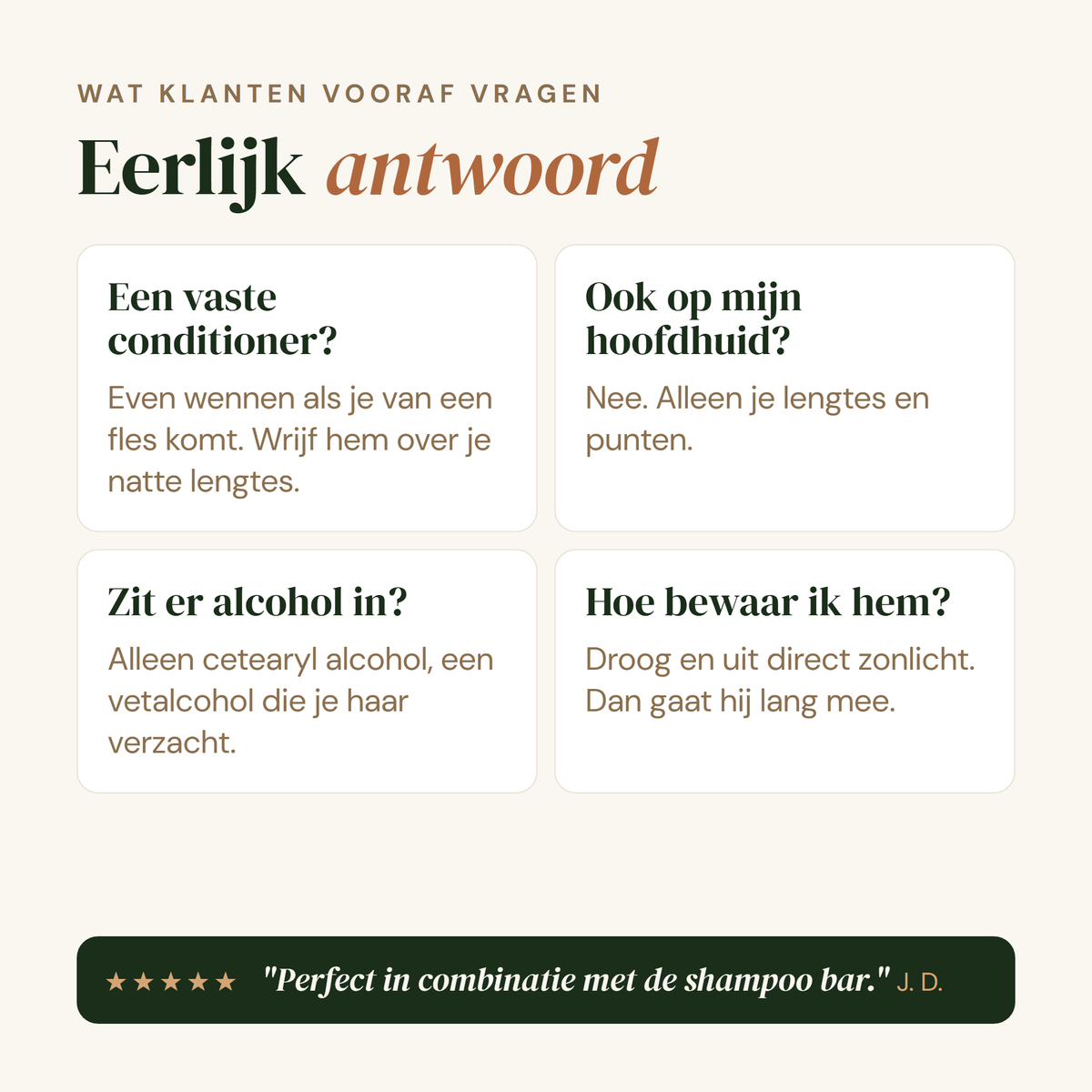 Conditioner Bar: eerlijk antwoord