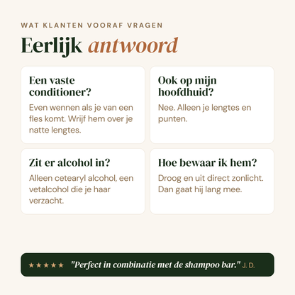 Conditioner Bar: eerlijk antwoord